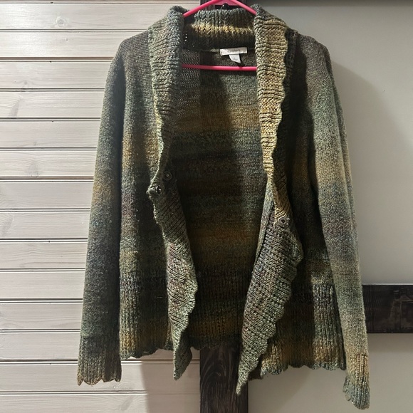 Dress Barn Chunky Wool Blend Cardigan - Picture 3 of 6